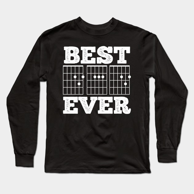 Best Dad Ever Guitar Chords Long Sleeve T-Shirt by Wasabi Snake